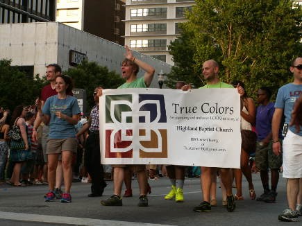 Highland Baptist Church was just one of many LGBTQ-inclusive religious organizations in this year&#039;s parade.