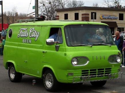 Falls City Beer brought their Ford Econoline and chopped hot rod to delight the crowds.