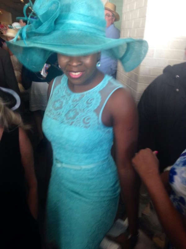 This hat was very popular this year, but this woman wore it incredibly well.