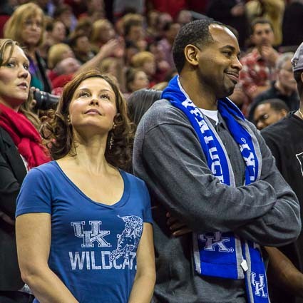 Ashley Judd and former UK star Derek Anderson didn&#039;t appear to like how the game was going.
