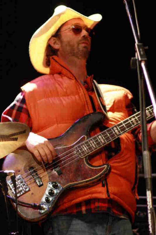 Johnny helped out on bass guitar-he moves around, a lot!