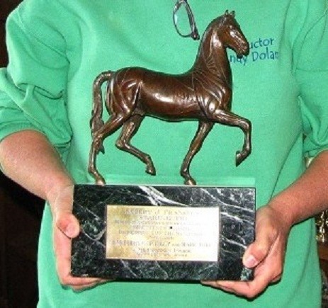 The Breeders Cup Trophy won by Starine in 2002 at Old Friends Equine.