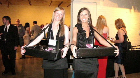 These ladies were selling Ferdinand Bow Ties, designed by Dhani Jones and The Bow Tie Cause, to benefit Old Friends Equine.