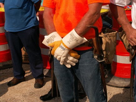 The hands that will help erect the Louisville Downtown Bridge.