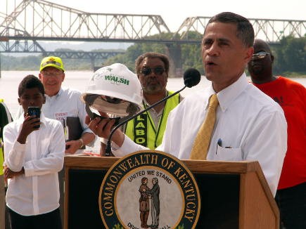 Administrator of the Federal Highway Administration Victor Mendez spoke of safety while driving in his remarks.