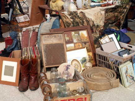 Just a sampling of the usual finds shoppers could pore through at the flea market.