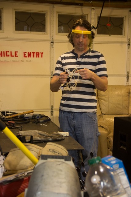Patrick Joyce uses friction welding to build cage around his copter