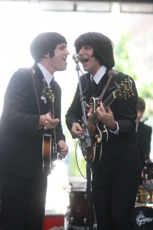 Paul and George, entertaining the crowd