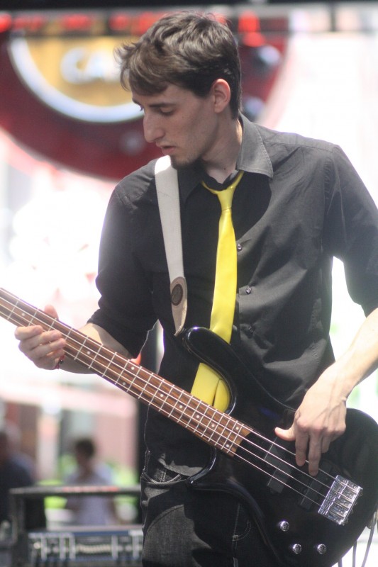 Federico, of The Brothel Creepers takes bass to heart