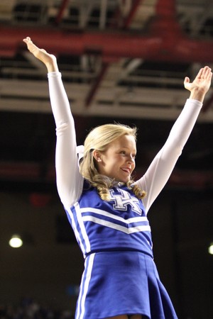The UK Cheerleaders are always ready to support the Big Blue Nation