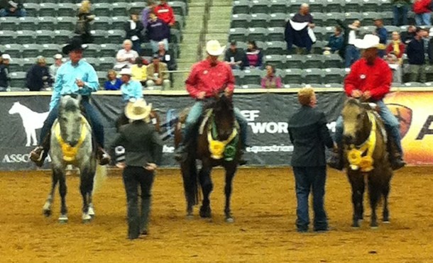 In Third place for the team competition is the Purina Team of Craig Schmersal, Jarvis Anderson, Shane Brown.