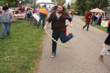 festival-goers enjoyed the free hula hoops
