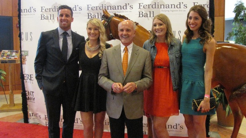 Tom Bulleit, founder of Bulleit Bourbon with Olympic swimmers Clark and Carolyn Burckle, Ball founders Aimee and Kim.