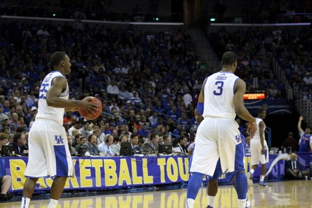 Teague and Jones bring the ball up.