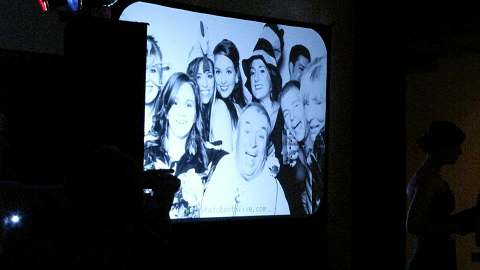 The big screen that displayed photos taken by guests in the Photo Booth Live area was very entertaining.