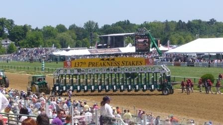 The starting gate claims it&#039;s Preakness Day before every race.