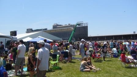 Much like the Kentucky Derby infield, fans come to Pimlico&#039;s infield to party.