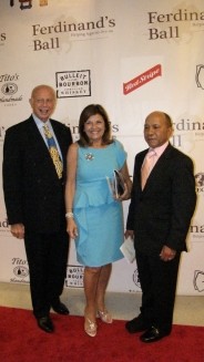 Stan and Christine Forrest with Hall of Fame Jockey Jorge Velasquez.