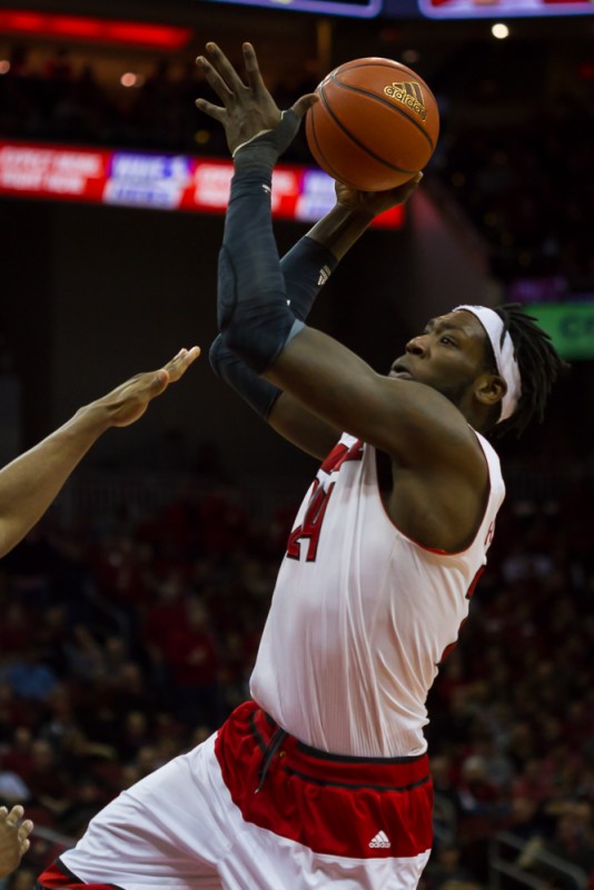 Montrezl Harrell on the way to the basket.