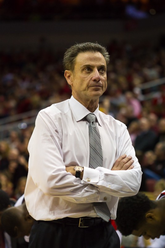 A frustrated Rick Pitino doffed his suit jacket.