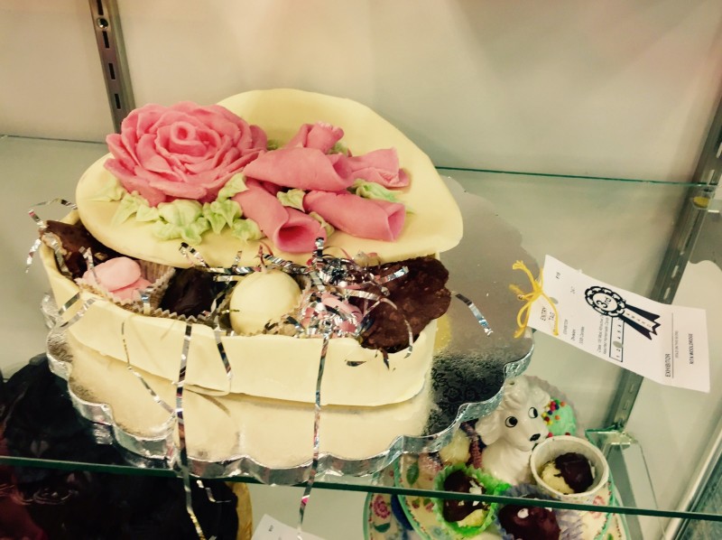Rita Wooldridge was on a cake roll! She won third prize with this decorative take on a chocolate box.