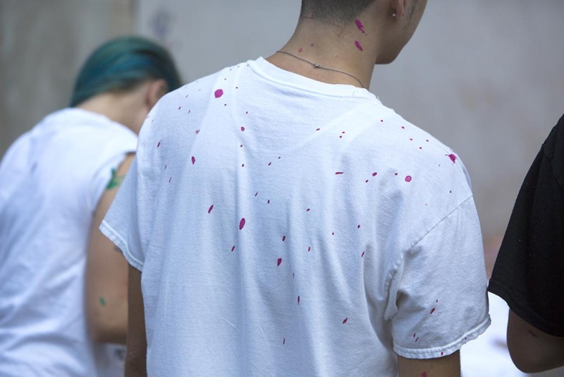 Even t-shirts caught some of the splatter