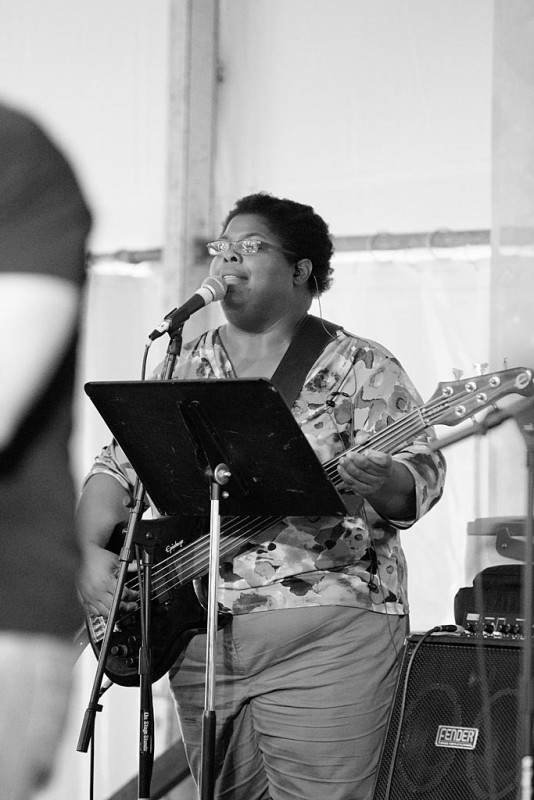Martina Shirley on bass/vocals
