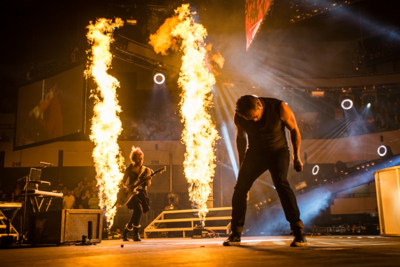 Skillet heats up the stage.