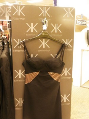 Side detailing bustier Kardashian dress.