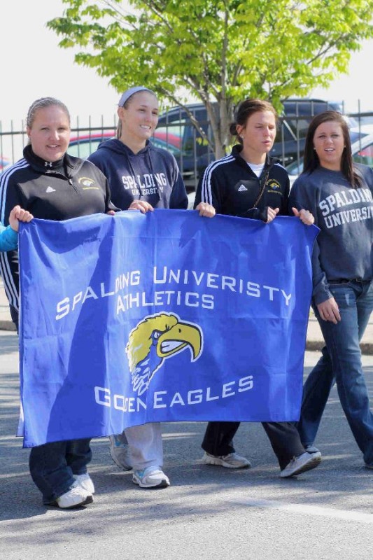 Spalding U&#039;s athletics department followed behind President Tori