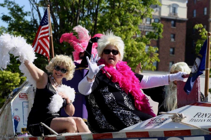 It isn&#039;t a parade until a boat with Vegas show girls is seen on the route