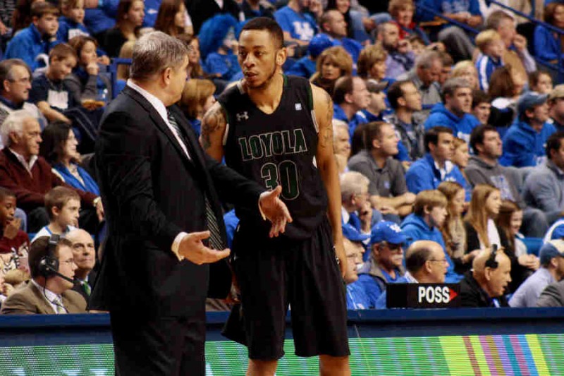 Potsos offers some advice to his players