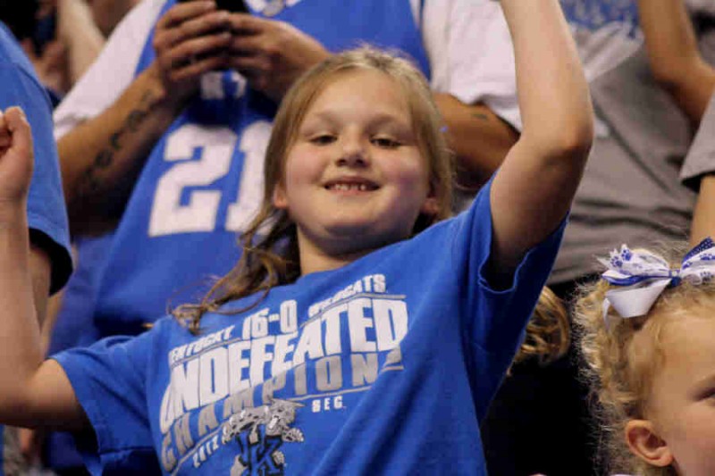 The youngest of fans bleed blue