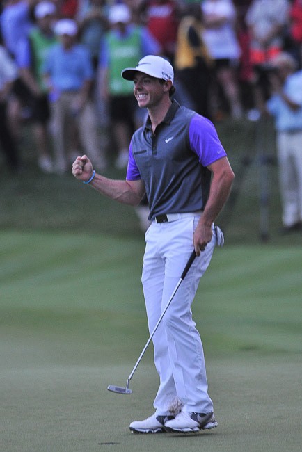 Rory McIlroy of Northern Ireland wins the 2014 PGA Championship, at Valhalla Golf Club, on August 10, 2014 in Louisville, KY