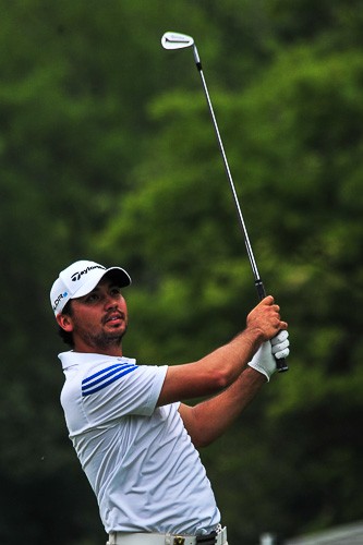 Jason Day teeing off at 8 during the second round of the 96th PGA Championship at Valhalla Golf Club on August 8, 2014 in Louisville, Kentucky.