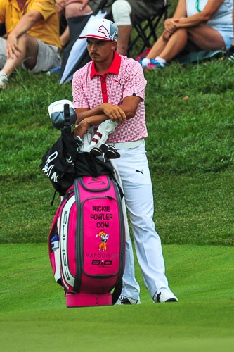 Rikie Fowler on 18 second round of the 96th PGA Championship at Valhalla Golf Club on August 8, 2014 in Louisville, Kentucky.