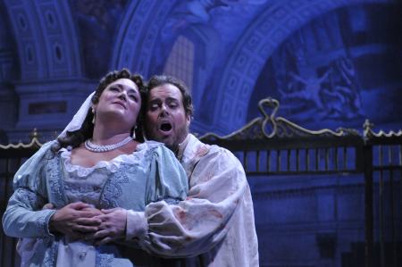 Kara Shay Thomson and Jonathan Burton in Tosca