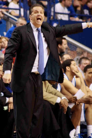 Coach Cal is very excited about this game, and he let his players know it. Coach Cal is very excited about this game, and he let his players know it.