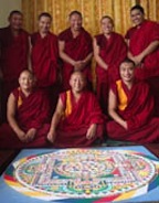 Tibetan monks create sacred sand mandala of compassion at Bellarmine