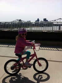 Big fun on bikes on the Big Four Bridge