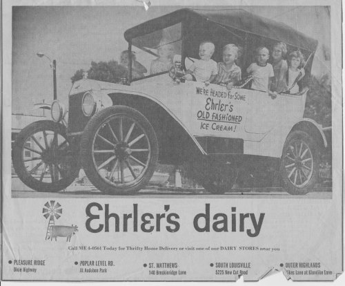 Ehrler's ad from the 1960s